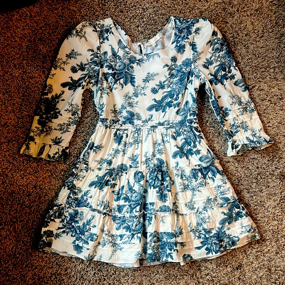 Loveshackfancy blue floral dress